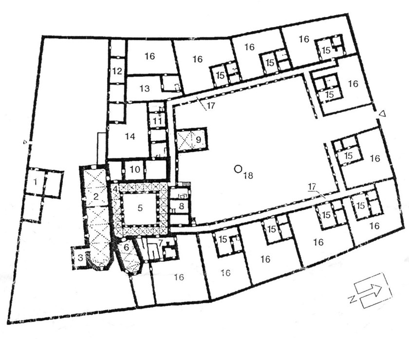 Plan of a Carthusian monastery