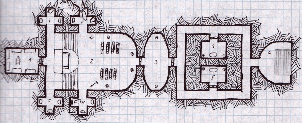 Plan of the first 6 rooms on this level