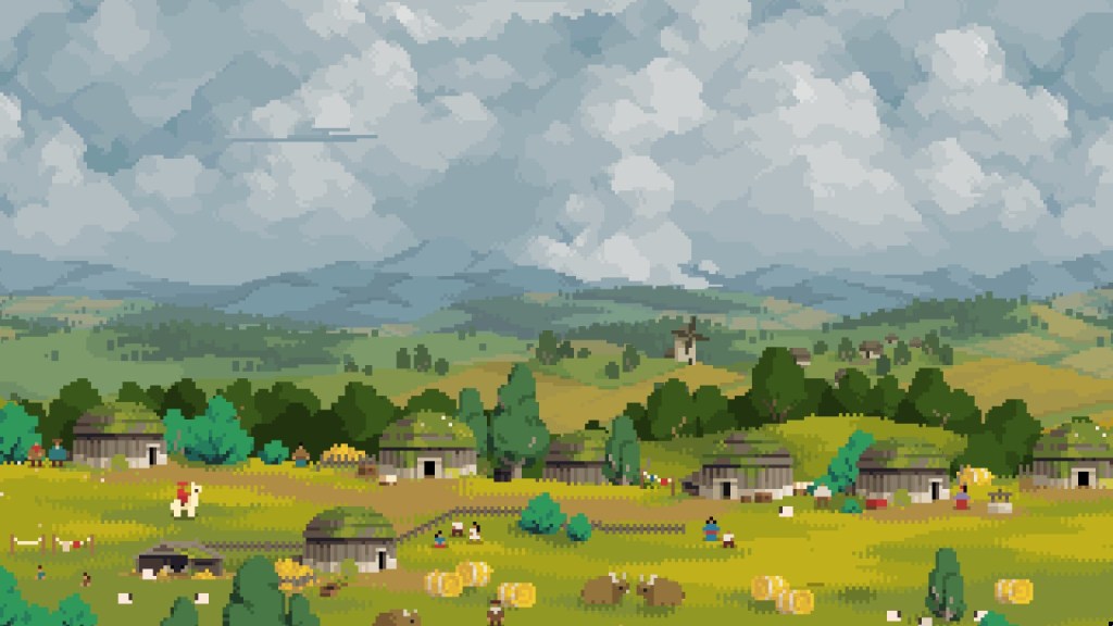 View of a peaceful village from the game Arco