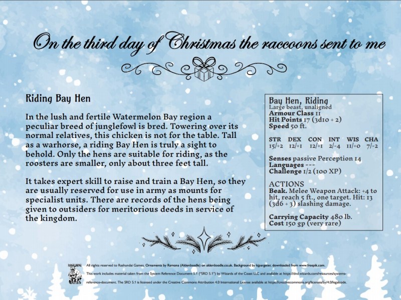 D12 Days of Christmas, day&nbsp;3